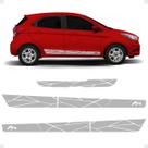 Faixas Compatível Com Ka Hatch 2015/ Lateral/traseiro Cinza