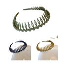 Faixas De Cabelo Onduladas Antiderrapantes Femininas Da Moda, Pentes De Cabelo Com Dentes De Cor