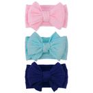 Faixas de cabelo para bebês LemonSpace Nylon Bow, pacote com 3