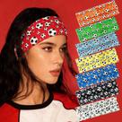 Faixas de cabelo para futebol 8 unidades multicoloridas elásticas para suor