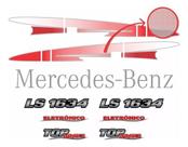 Faixas Emblemas Mercedes Benz Ls 1634 Eletrônico Vermelho