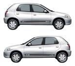 Faixas Laterais Kit 2 Adesivos Compatível Chevrolet Celta