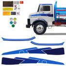 Faixas Mercedes Mb 1113 1114 Adesivo Lateral Azul Decorativo