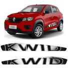 Faixas P/ Kwid 2018 2019 2020 21 22 Adesivo Branco Genérico