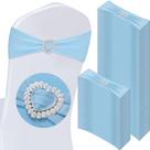 Faixas para Cadeira VitalCozy - 100 Peças de Elastano com Fivela de Coração - Azul Celeste Faixas para Cadeira VitalCozy - 100 Peças de Elastano com Fivela de Coração - Azul Celeste