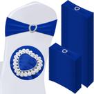 Faixas para Cadeira VitalCozy - 100 Unidades com Fivela de Coração - Azul Royal Faixas para Cadeira VitalCozy - 100 Unidades com Fivela de Coração - Azul Royal