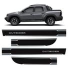 Faixas Renault Oroch Outsider 2023 Adesivo Preto/cinza - Kit Faixas Renault Oroch Outsider 2023 Adesivo Preto/cinza - Kit