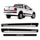 Faixas Saveiro G5 G6 2014/ Adesivos Lateral e Traseiro Preto