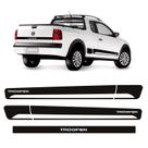 Faixas Saveiro Trooper 2014/2018 + Adesivo Traseiro Preto