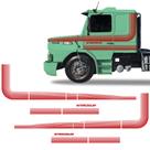 Faixas Scania 112 113 1986/1991 Intercooler Adesivo Vermelho