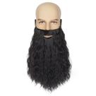 Fake Beard Yan Dream Men Black Long Curly para festa de Halloween Fake Beard Yan Dream Men Black Long Curly para festa de Halloween