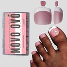 Fake Toe Nail Tips Pressione NOVO OVO BERRY PINK x360