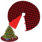 Falda de Árbol de Navidad TRIEtree 90 cm Rojo y Escocés Negro