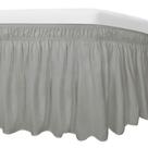 Falda de Cama Fácil de Usar para Cama Queen/King con Caída de 45 cm Gris Claro
