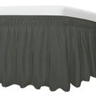 Falda de Cama Fácil de Usar Queen King Caída de 36 cm Gris Oscuro