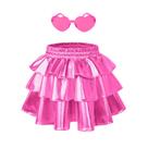 Falda Perfashion para Niñas, Tutú Metálico Brillante Rosen 6-7 años con Gafas de Sol
