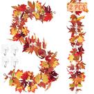 Fall Garland Helimoto de 11,8 pés para Mantle no Dia de Ação de Graças e Halloween