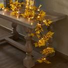 Fall Garland LITBLOOM iluminado com temporizador de 1,8 m 24 LED branco quente