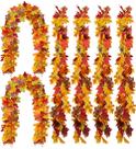 Fall Garland wohohoho Maple Leaf, 6 pacotes, decoração de outono de 1,8 m