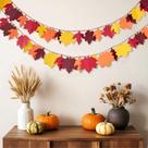 Fall Maple Leaves Garland Easy Joy, 2 peças para decoração de casa Fall Maple Leaves Garland Easy Joy, 2 peças para decoração de casa