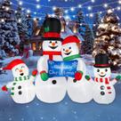 Família de bonecos de neve BrdJade Snowman inflável de Natal de 8 pés com LEDs