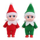 Família de bonecos elfos em miniatura de Natal Voiiake Boy and Girl