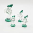 Família de Cristal: Quarteto de Miniaturas Colecionáveis em Vidro Artesanal COR:FAMILIA 11