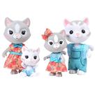Família de gatos Toy Sunny Days Entertainment Honey Bee Acres Purringtons com 4 bonecas flocadas em miniatura para crianças