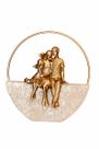 Família Decorativa Arco - Casal e Filha - 23cm - Espressione Família Decorativa Arco - Casal e Filha - 23cm - Espressione
