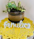 Familia palavra letreiro decoração plástico decoração sala quarto rack