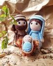Família Sagrada crochê Amigurumi