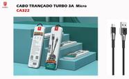 Fancy cabo trancado turbo 3a para micro ca322 c/ caixa metal