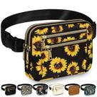 Fanny Pack Capolo Fashion para mulheres, girassol impermeável