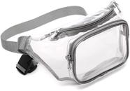 Fanny Pack Veckle Clear para mulheres e homens, aprovado em estádio, cinza