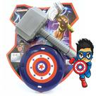 Fantasia Acessorio Escudo e Martelo Herois 60CM - Planeta Criança Fantasia Acessorio Escudo e Martelo Herois 60CM - Planeta Criança