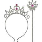 Fantasia Acessorio Tiara Coroa E Varinha Encantad