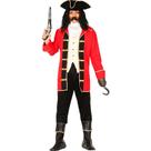 Fantasia Adulta de Pirata Capitão Gancho Masculina Cosplay de Luxo Com Chapeu e Sobre Botas