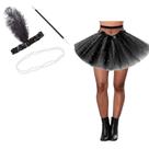 Fantasia anos 60 melindrosa can can Saia Meia tiara e colar Fantasia anos 60 melindrosa can can Saia Meia tiara e colar