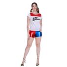 Fantasia Arlequina Shorts e Camisa Adulto - Esquadrão Suicida
