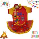 fantasia bebe festa junina kit com 3