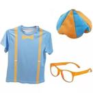 Fantasia Blippi Camiseta Boina E Óculos Fantasia Blippi Camiseta Boina E Óculos