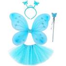Fantasia Borboleta Asa Fada Infantil Festa Carnaval Saia Tule