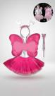 Fantasia Borboleta LED Adulto Infantil Rosa