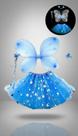Fantasia Borboleta LED Infantil/Adulto 4 Peças
