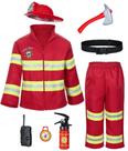 Fantasia Bosvin Fireman Firefighter para crianças com acessórios