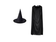 Fantasia Bruxo Chapeu e Capa Adulto Halloween Festas