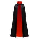Fantasia Capa Magico Longa Halloween Vampiro Terror Mago Manto Dracula Vilão Dia das Crianças Adulto Vermelho Preto