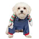 Fantasia Chuck Roupa Roupinha Cachorro Cão Porte Pequeno Médio Halloween Carnaval Festa Temático