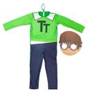 Fantasia Cleo e Cuquin Roupa Tete Longa Com Máscara Infantil Fantasia Cleo e Cuquin Roupa Tete Longa Com Máscara Infantil
