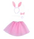 Fantasia Coelhinha Infantil Rosa - 4 Peças
